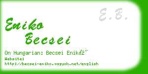 eniko becsei business card